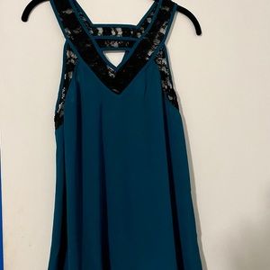 Socialite Teal Sleeveless shirt